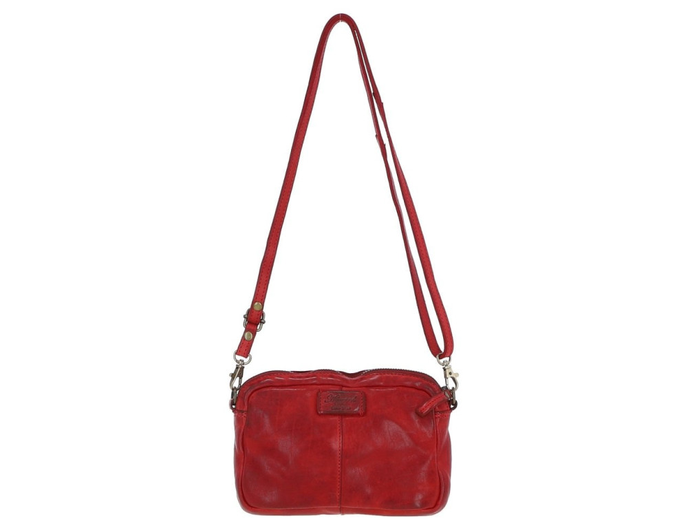 Жіноча шкіряна сумка кросбоді Ashwood Leather D98 red, червона - Фотографія № 4