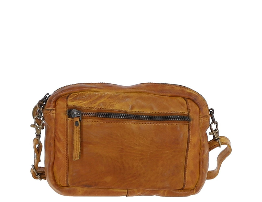 Женская кожаная сумка кроссбоди Ashwood Leather D98 YELLOW, желтая - Фото № 2