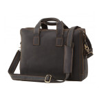 Чоловіча шкіряна сумка TIDING BAG 7167A темно-коричневий - Фотографія № 100