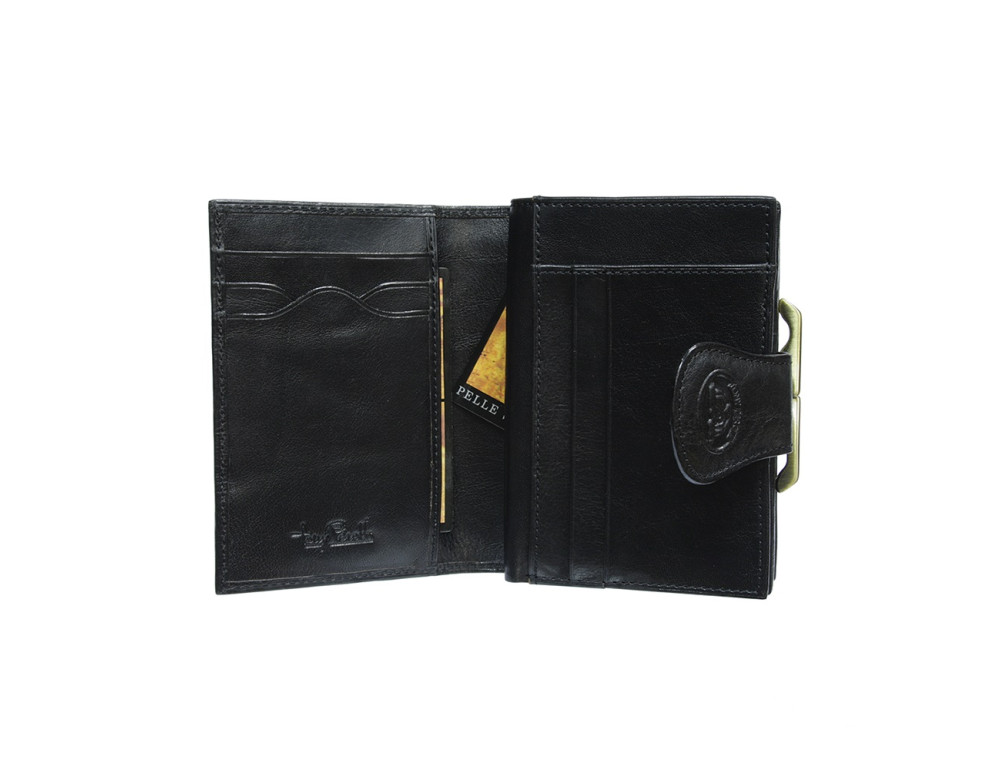 Женский кошелёк из бычьей кожи Tony Perotti Accademia 1053 nero - Фото № 4