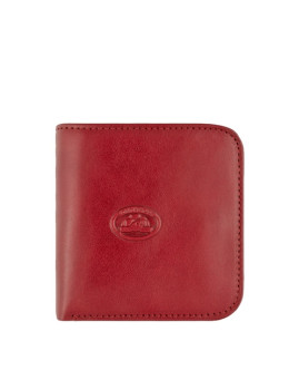 Женский кожаный мини кошелёк красного цвета Tony Perotti Italico 1858S rosso