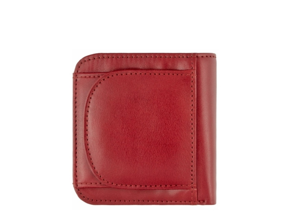 Женский кожаный мини кошелёк красного цвета Tony Perotti Italico 1858S rosso - Фото № 5