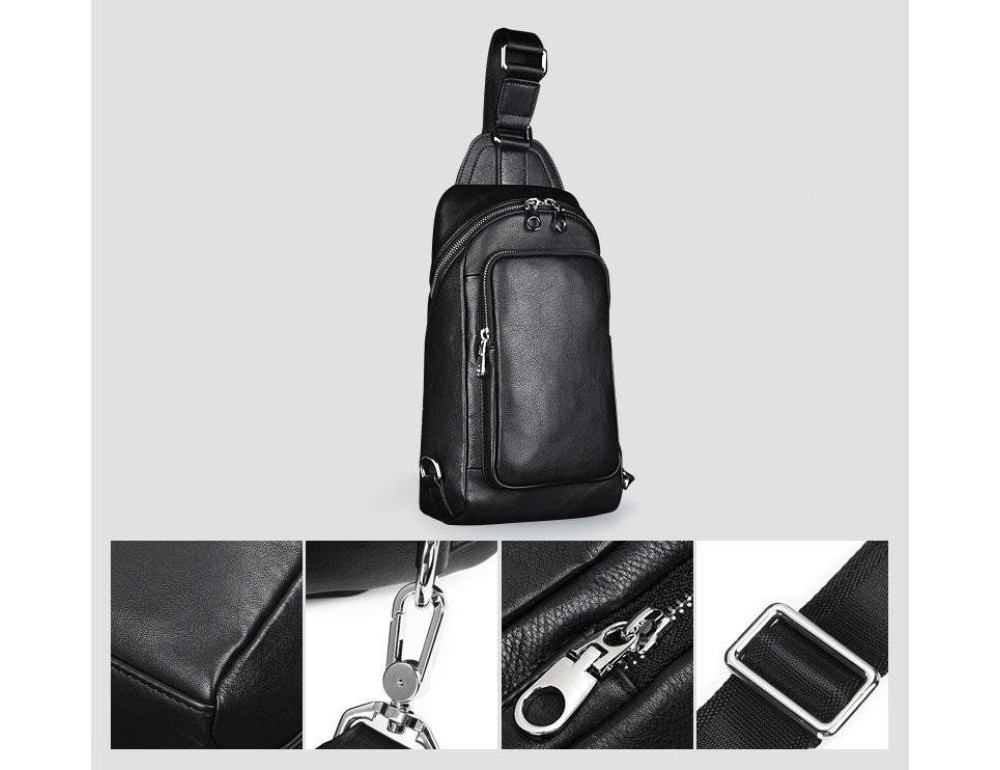 Чоловік шкіряний рюкзак на одне плече Tiding Bag B3-2015-10A - Фотографія № 5