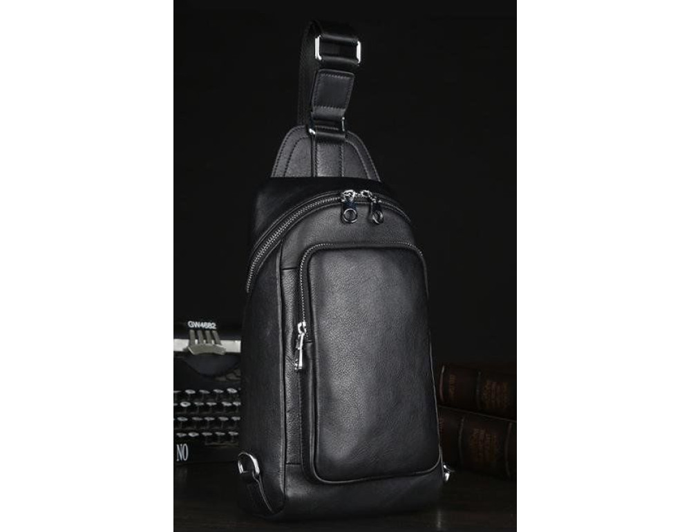 Чоловік шкіряний рюкзак на одне плече Tiding Bag B3-2015-10A - Фотографія № 10
