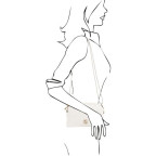 Біла шкіряна сумка через плече Tuscany Leather TL142375 White - Фотографія № 101