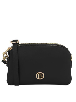 Чорна шкіряна сумка через плече Tuscany Leather TL142375 Black