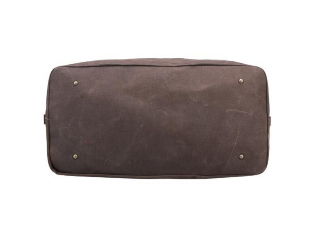 Дорожная сумка из кожи и ткани Vintage 20058 - Фото № 6