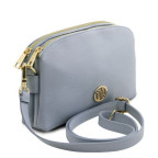 Блактина шкіряна сумка через плече Tuscany Leather TL142375 LIGHT BLUE - Фотографія № 103