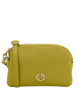 Зелена сумка шкіряна через плече Tuscany Leather TL142375 Green