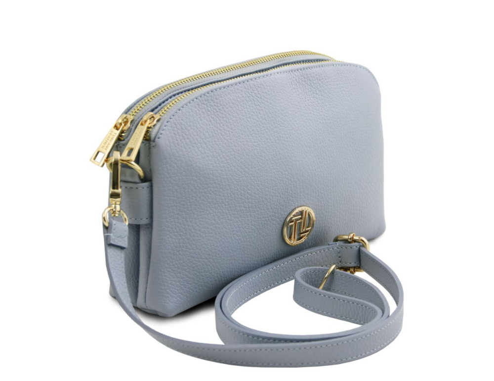 Жовта шкіряна сумка через плече Tuscany Leather TL142375 PASTEL YELLOW - Фотографія № 4