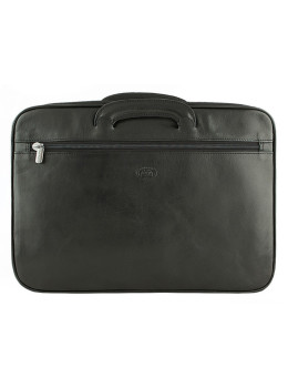 Чёрная кожаная папка для документов TONY PEROTTI Italico 8090 nero