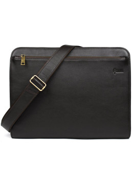 Кожаная папка для документов на три отделения и плечевым ремнём TARWA GC-2142-4lx