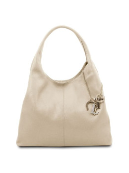 Бежевая женская сумка шоппер из кожи Tuscany TL142264 BEIGE