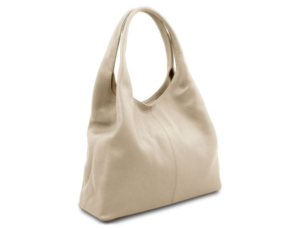 Бежева жіноча сумка шоппер зі шкіри Tuscany TL142264 BEIGE - Фотографія № 2