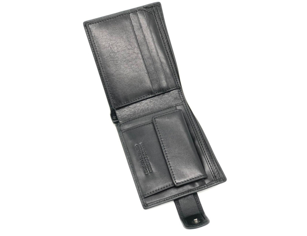 Чорний шкіряний портмоне Marco Coverna BK010-801A Black - Фотографія № 2