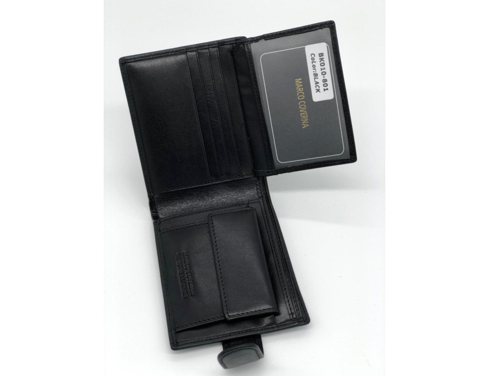 Чорний шкіряний портмоне Marco Coverna BK010-801A Black - Фотографія № 4