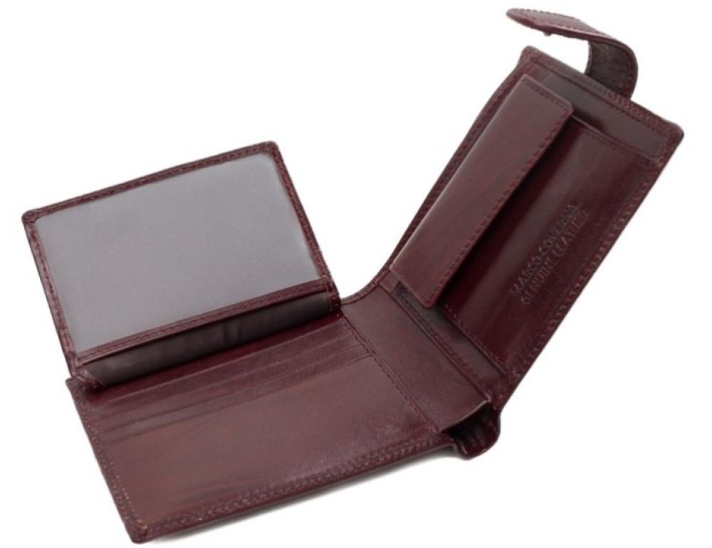 Коричневий шкіряний портмоне Marco Coverna BK003-801B Win Red - Фотографія № 4