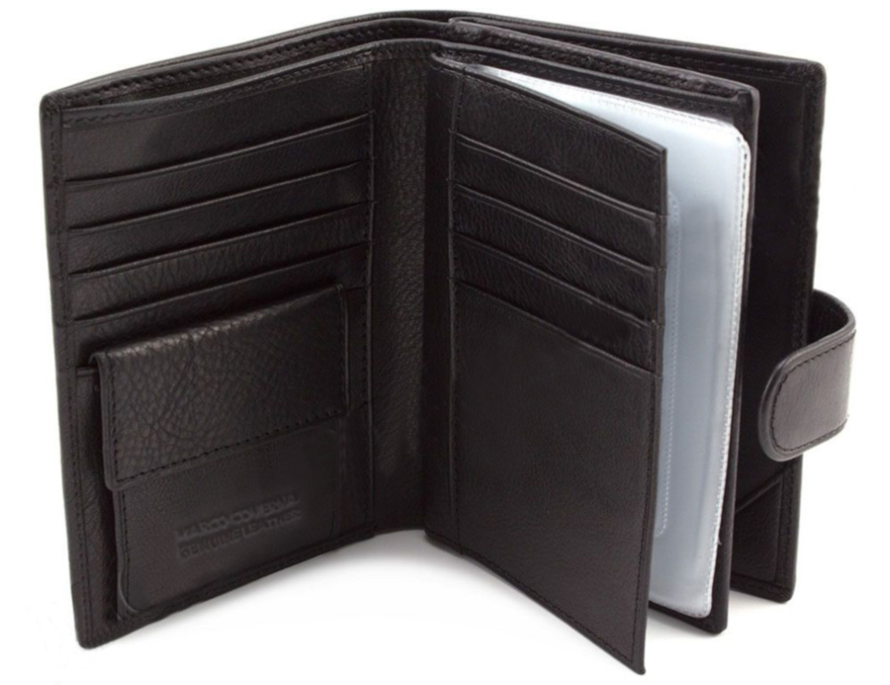 Чорний шкіряний гаманець під паспорт Marco Coverna BK010-808 black - Фотографія № 3
