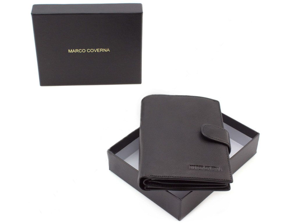 Чорний шкіряний гаманець під паспорт Marco Coverna BK010-808 black - Фотографія № 10