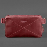 Бордова шкіряна сумка на пояс Blancnote BN-BAG-20-VIN-KR