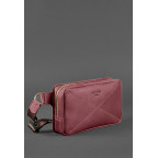 Бордова шкіряна сумка на пояс Blancnote BN-BAG-20-VIN-KR - Фотографія № 101