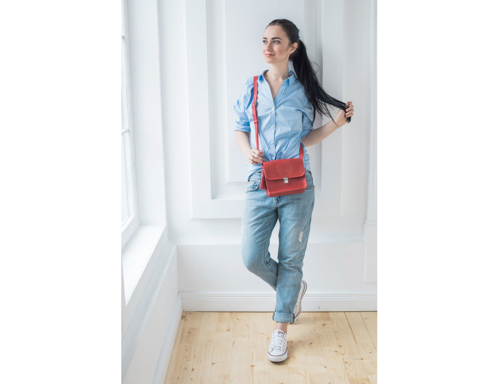 Коралова сумка через плече Blanknote bn-bag-3-coral - Фотографія № 9