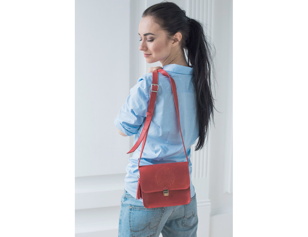 Коралова сумка через плече Blanknote bn-bag-3-coral - Фотографія № 10