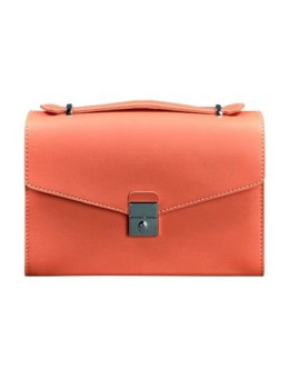 Коралова шкіряна сумка через плече Blanknote BN-BAG-35-LIVING-CORAL