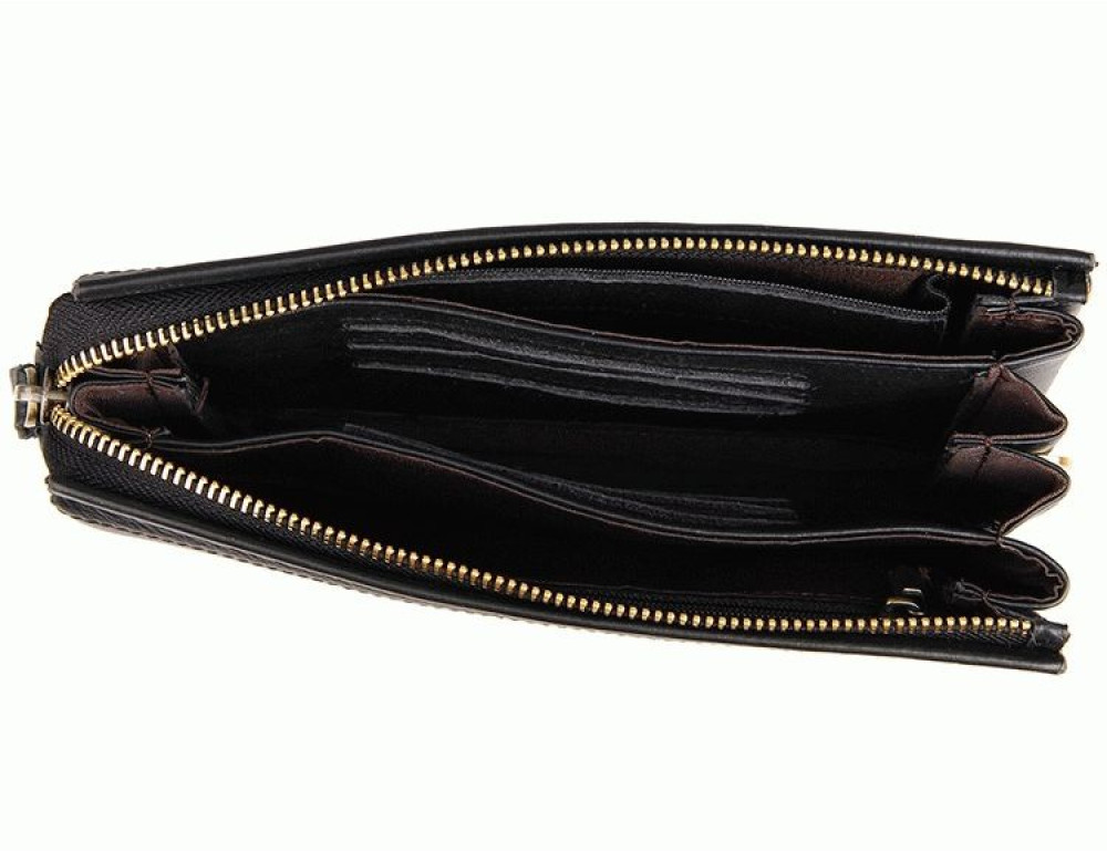 Чоловічий шкіряний клатч TIDING BAG 8071A чорний - Фотографія № 4