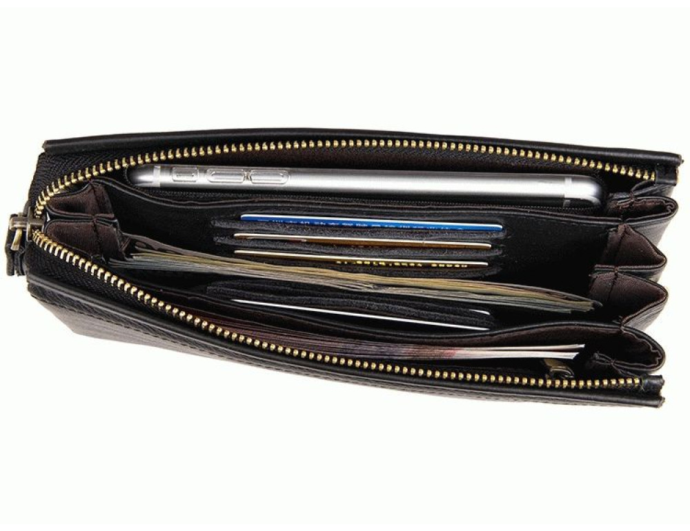 Чоловічий шкіряний клатч TIDING BAG 8071A чорний - Фотографія № 5