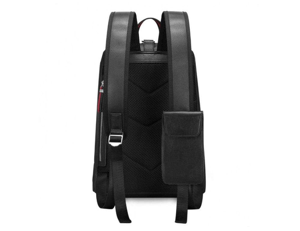 Рюкзак кожаный Tiding Bag B3-2639A чёрный - Фото № 9
