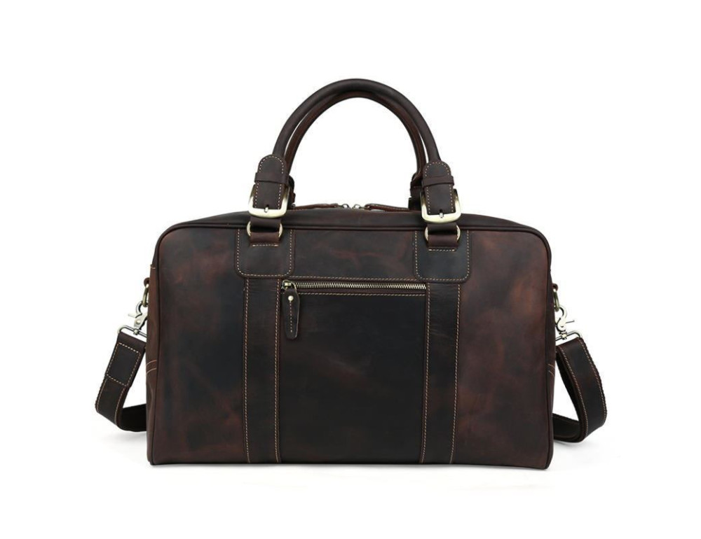Большая кожаная дорожная сумка Tiding Bag tid1024R - Фото № 2