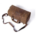 Коричневая дорожная сумка из винтажной кожи Crazy Hourse Vintage 14893 - Фото № 102