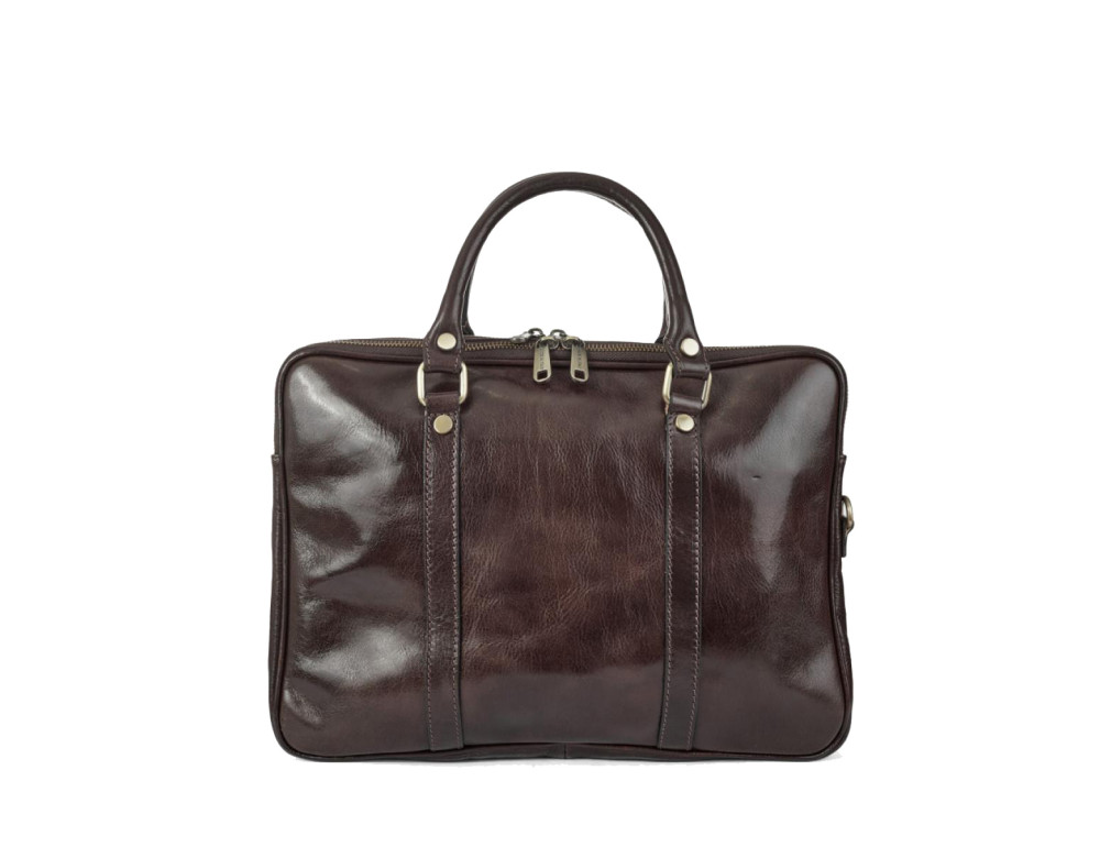 Коричнева шкіряна сумка для чоловіків Virginia Conti VCM0502BROWN - Фотографія № 3