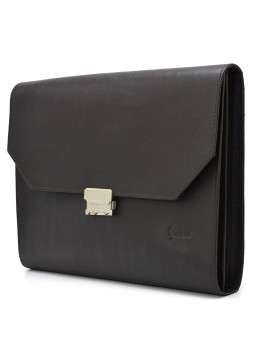 Кожаная папка А4 на три отделения коричневого цвета TARWA GC-7101-4lx