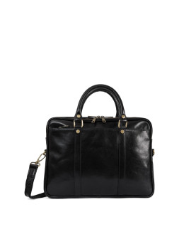 Шкіряна сумка для маленького ноутбука Virginia Conti VCM0502BLACK