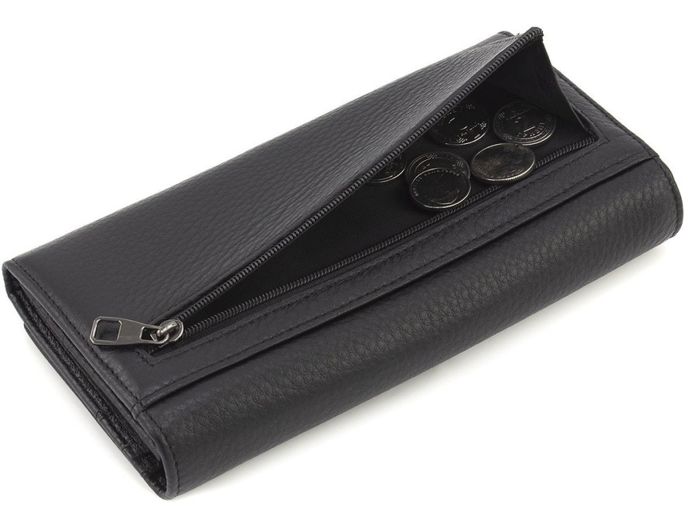 Большой женский кошелёк из натуральной кожи Marco Coverna W002 Black - Фото № 5