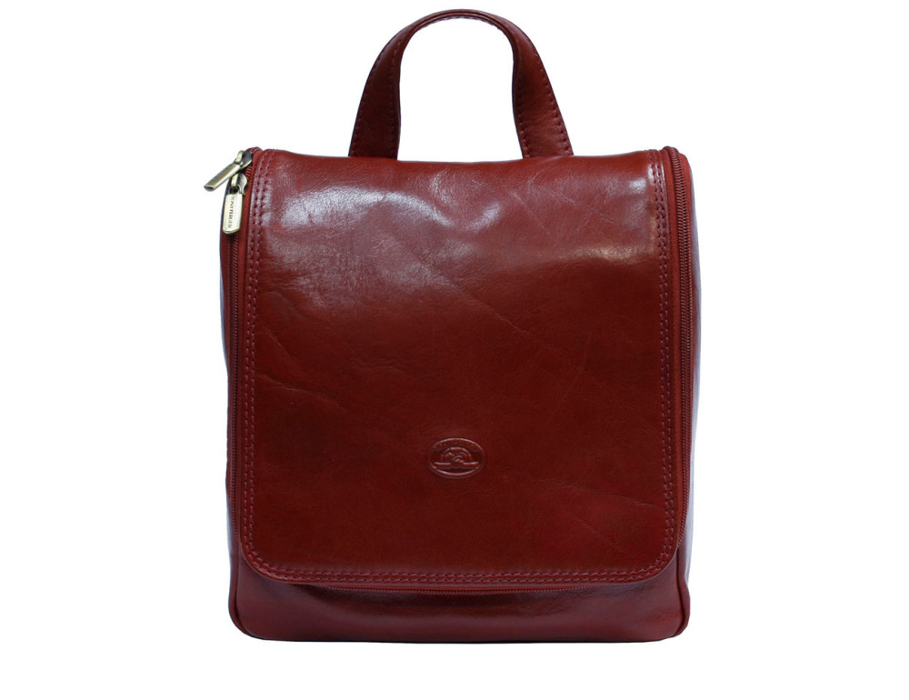 Червона шкіряна косметичка Tony Perotti Italico 8220 rosso - Фотографія № 2