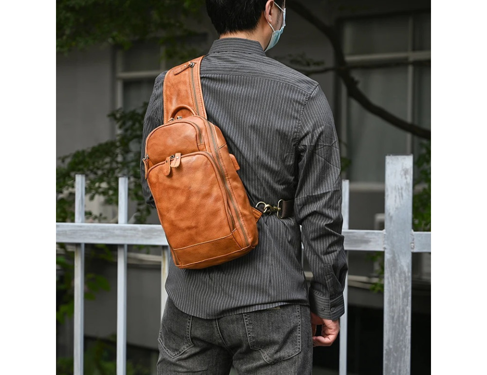 Чоловіча сумка великого розміру Bexhill Bx6052 Orange Brown - Фотографія № 2