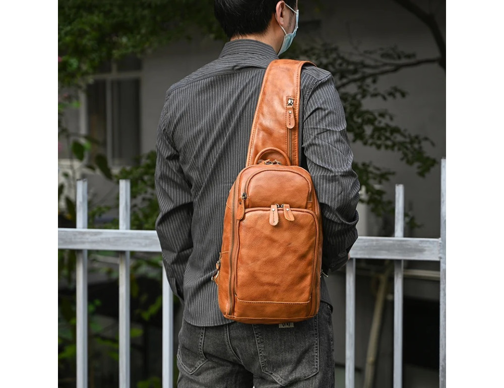 Чоловіча сумка великого розміру Bexhill Bx6052 Orange Brown - Фотографія № 3