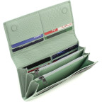 Стильный женский кошелек на магнитах Marco Coverna W002 Light Green - Фото № 101