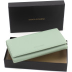 Стильный женский кошелек на магнитах Marco Coverna W002 Light Green - Фото № 107