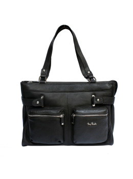 Женская кожаная сумка-тоут коричневого цвета Tony Perotti Contatto 9060 moro