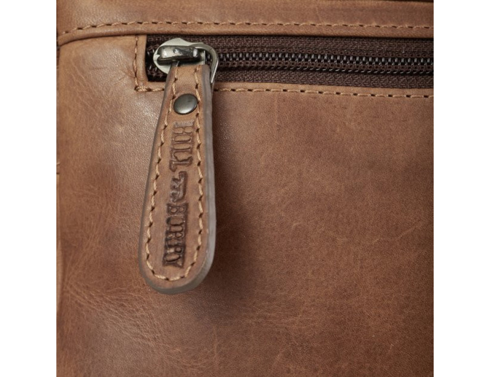Руда шкіряна сумка через плече Hill Burry HB3062 Brown - Фотографія № 9