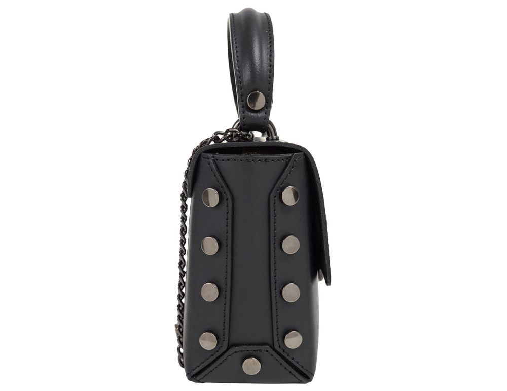 Жіноча шкіряна сумочка з ручкою VIRGINIA CONTI VC2209_gblack - Фотографія № 2