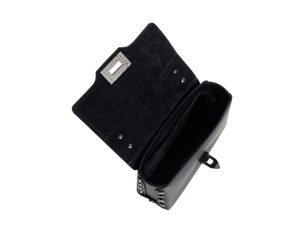 Жіноча шкіряна сумочка з ручкою VIRGINIA CONTI VC2209_gblack - Фотографія № 3