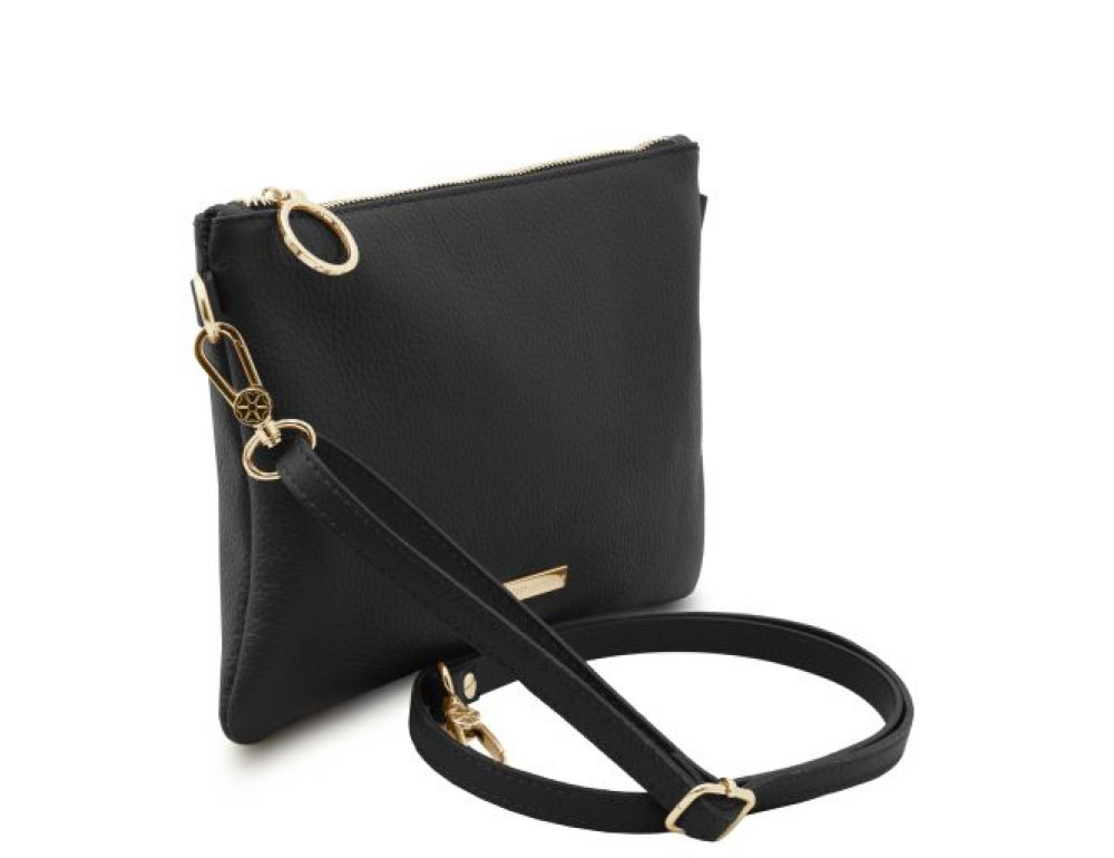 Женский клатч с мягкой кожи Tuscany Leather TL142029 Black - Фото № 2
