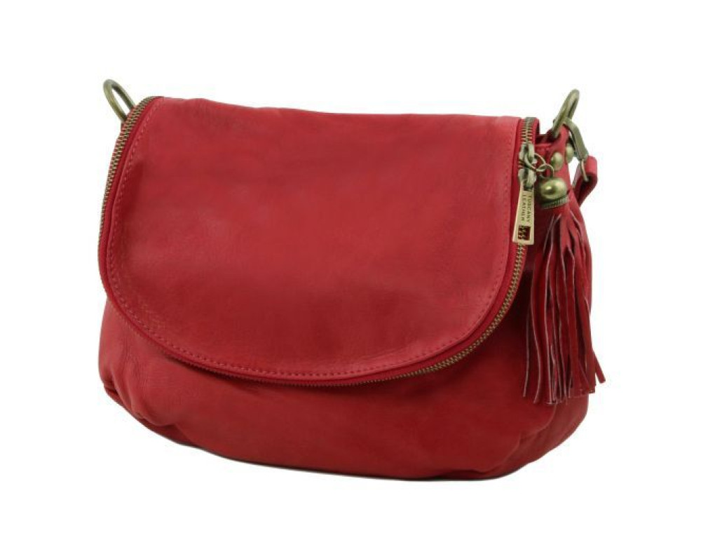 Італійська червона сумочка через плече Tuscany Leather TL141223 Red - Фотографія № 3
