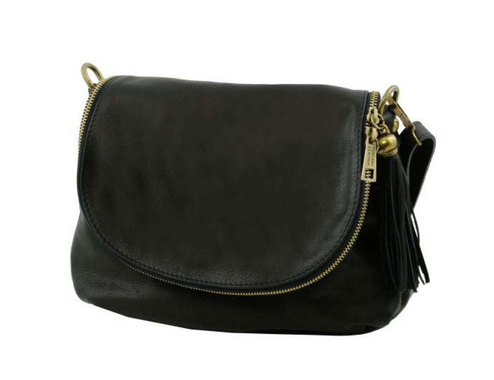 Італійська сумочка через плече Tuscany Leather TL141223 Black - Фотографія № 2