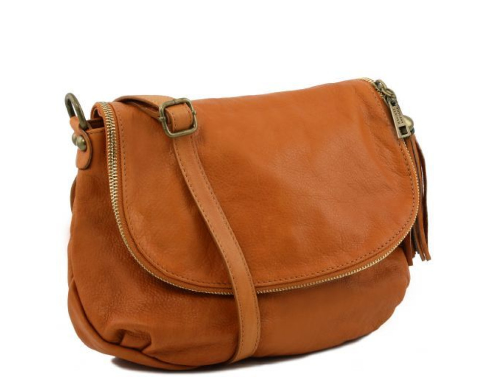 Італійська сумочка через плече Tuscany Leather TL141223 COGNAC - Фотографія № 3